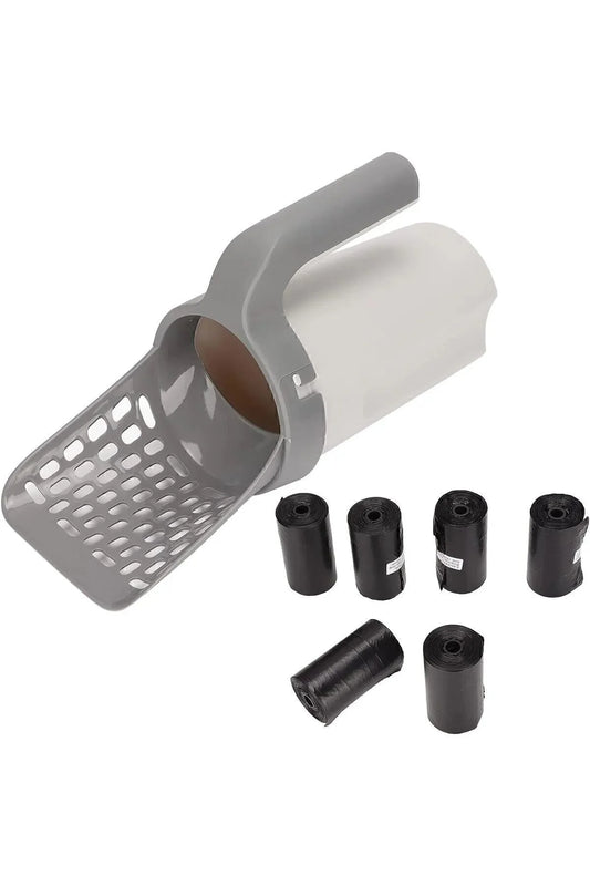 Yeni Nesil Kedi Kumu Küreği ve 4'lü dışkı poşeti hediyeli