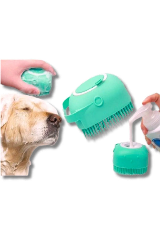 Şampuan Hazneli Kedi Köpek Yıkama Banyo Fırçası