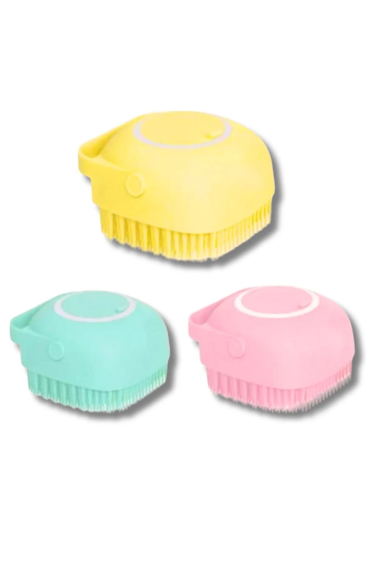 Şampuan Hazneli Kedi Köpek Yıkama Banyo Fırçası