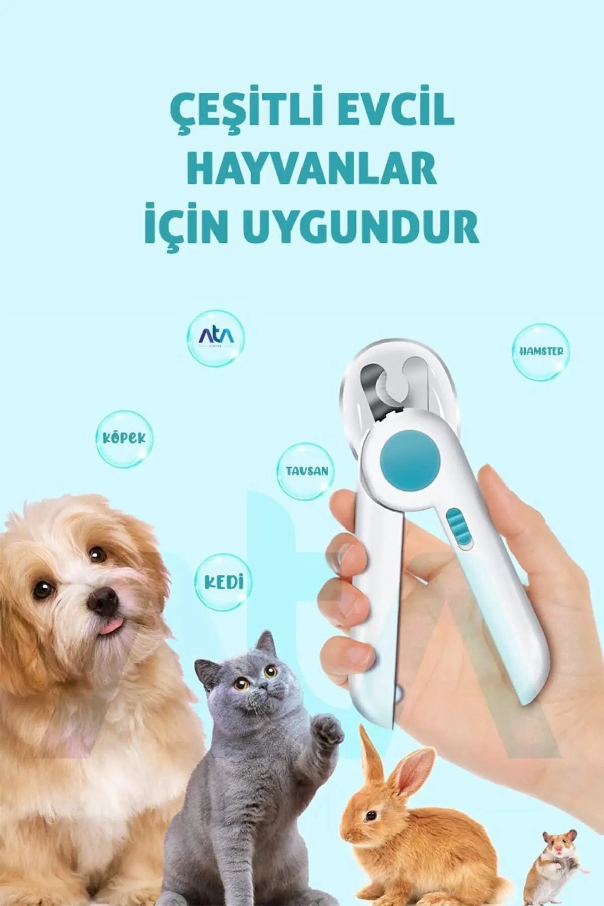Işıklı Kedi Köpek Tırnak Makası