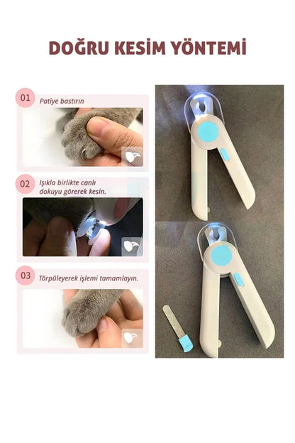 Işıklı Kedi Köpek Tırnak Makası