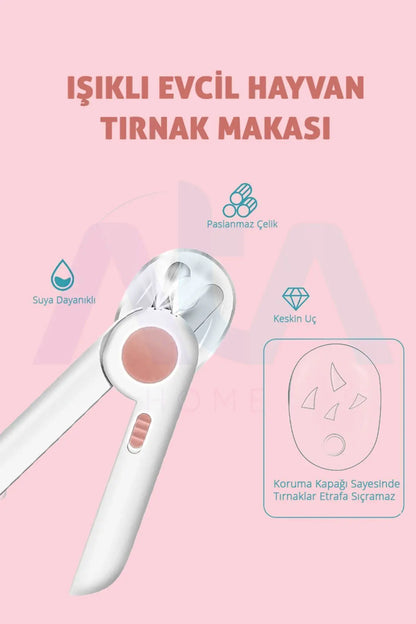 Işıklı Kedi Köpek Tırnak Makası