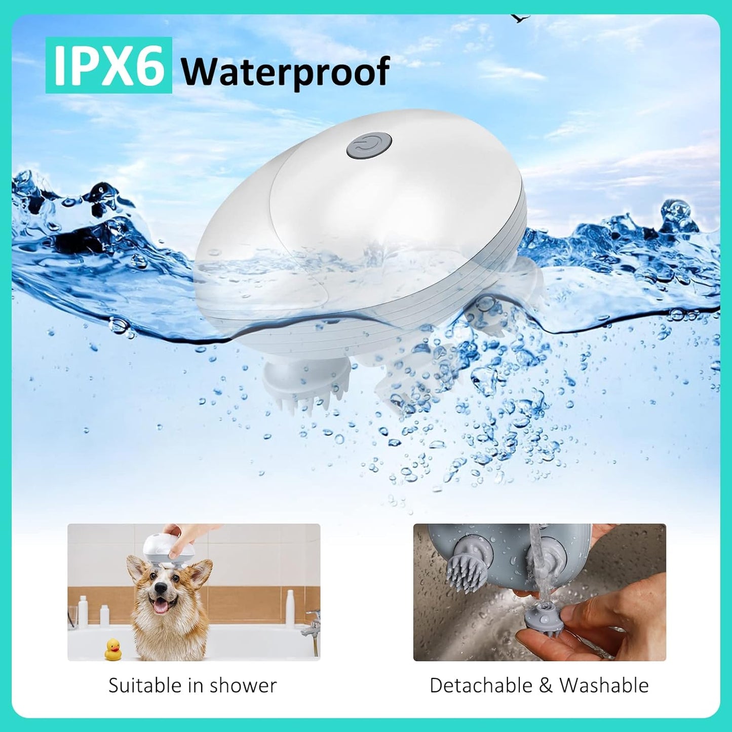 Köpekler ve kediler için elektrikli evcil hayvan masaj cihazı